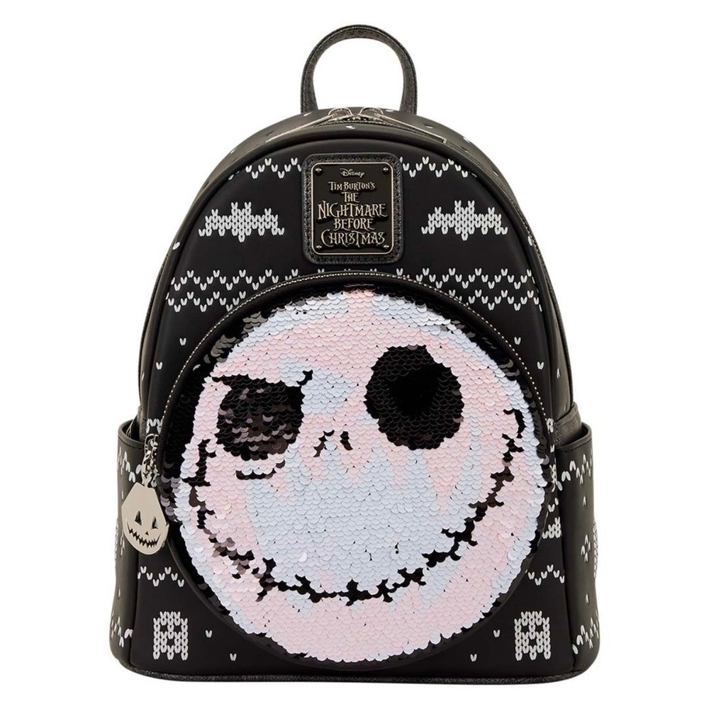 Loungefly Nightmare Before Christmas Jack Skellington Sequin Mini Backpack NWT